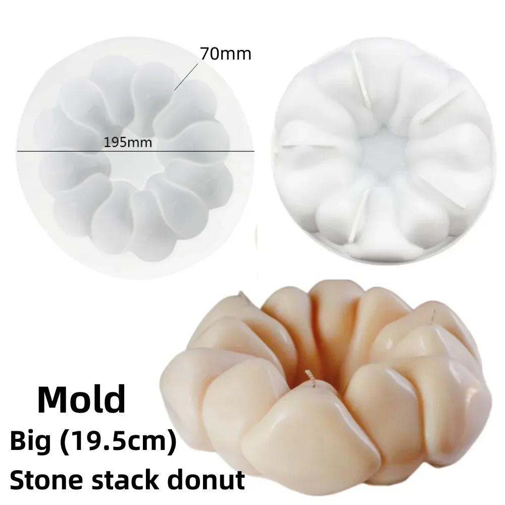 DIY New Cylindrical Tall Twirl Pillar Candle Mold Ribbed Aesthetic Twist Swirl Silicone Mould Geometric Striped Soy Wax Mold