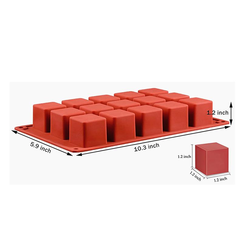 Cube Cake Silicone Mold Square Mousse Baking Tray French Dessert Chocolate Brownie Ice Cream Jelly Pastry Tools Kitchen Items