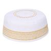 Polyester Mixed Cotton Cloth Muslim Prayer Hat Islam Man Embroidery Hat Male Head Cap