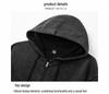 Unisex Retro Distressed Zip-Up Hoodie Cardigan