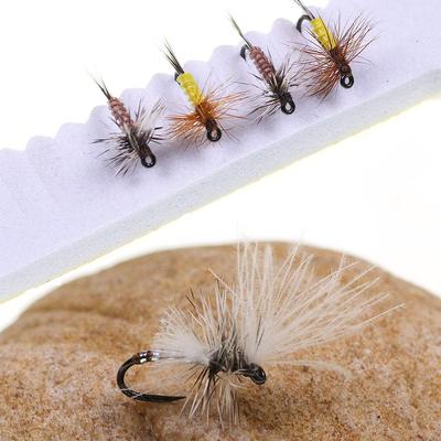 6PCS#20 Emerge di Baetis senza ardiglione e mosca secca Parachute CDC Piuma di gallo Esca per insetti per trota temolo persico esca da pesca