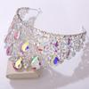 Baroque fashion large crown tiara bridal alloy rhinestone wedding accessories exaggerated AB crown