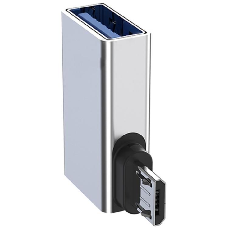 Space Saving Right Angle USB A to MicroUSB OTG Converters Direct Charging And Peripherals Control On Smartphones Tablets
