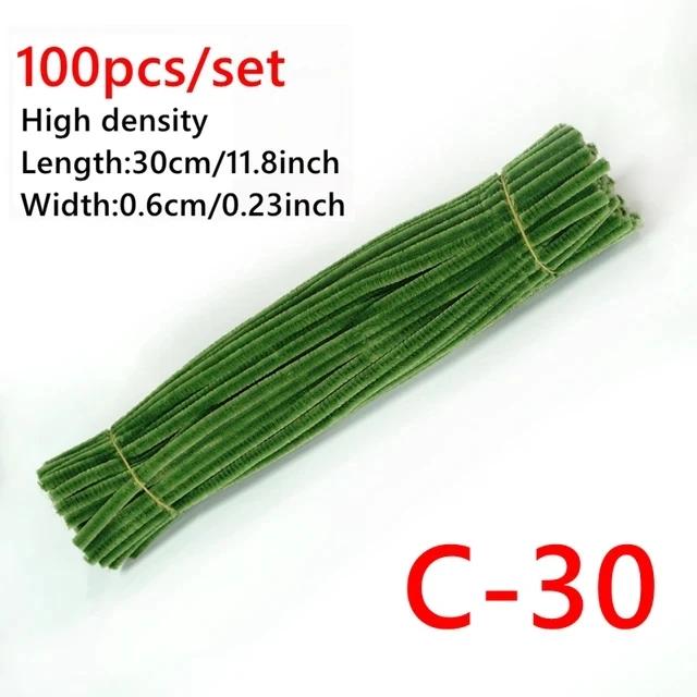 

100pcs Colorful Chenille Stems Pipe Cleaners Kids Educational Toys Handmade Plush Tinsel Twist Sticks For DIY Craft Supplies