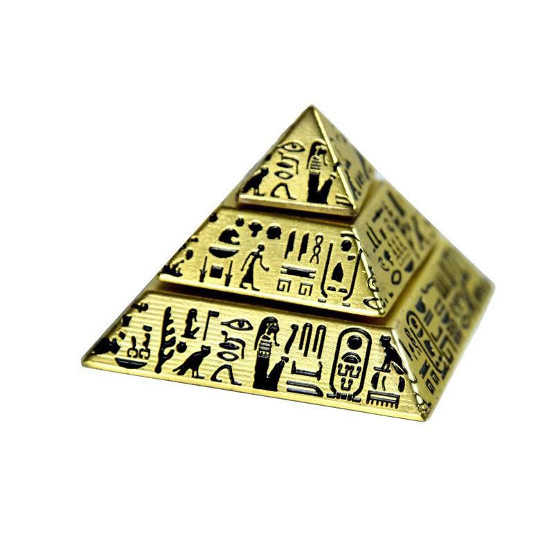 

Pyramid Fingertip Gyroscope Desktop Toy Ancient Egyptian Metal Retro Anti Anxiety Fidget Spinner For Kids Children Adutls Gifts