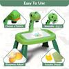 Children's projection painting table, pony shape, graffiti drawing board, electric with music, wipeable drawing board, baby earl