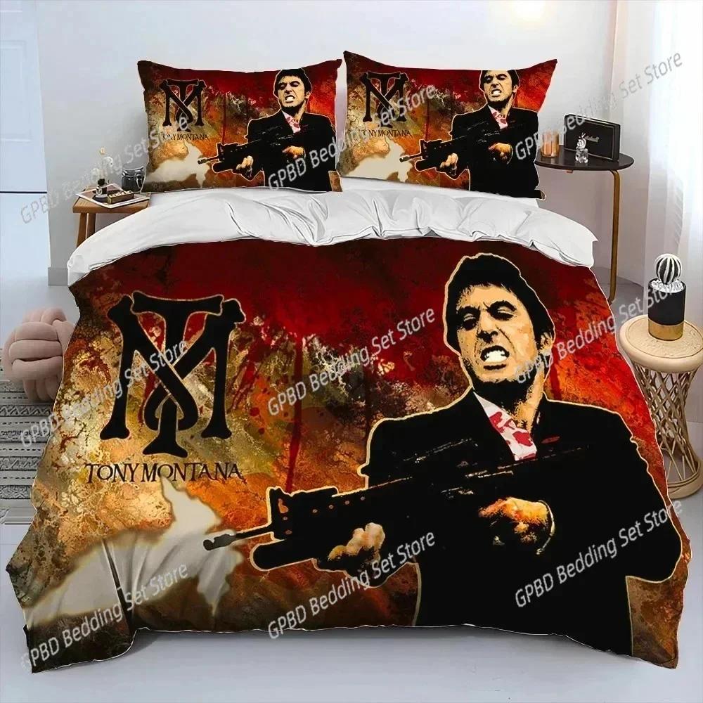 Comforter 3D Print Movie Scarface Tony Bedding Set Bedroom Soft Modern S Comefortable Kids And