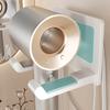 Adjustable Designs Wall Mounted Hair Dryer Storage Rack Craft from Sturdy Aluminum Alloy for Convenient Storage