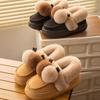 Cotton Slippers Bag Heel Outer Wear Fleece Thickened Indoor Home Non-slip Thick Sole Warm Plush Cotton Shoes