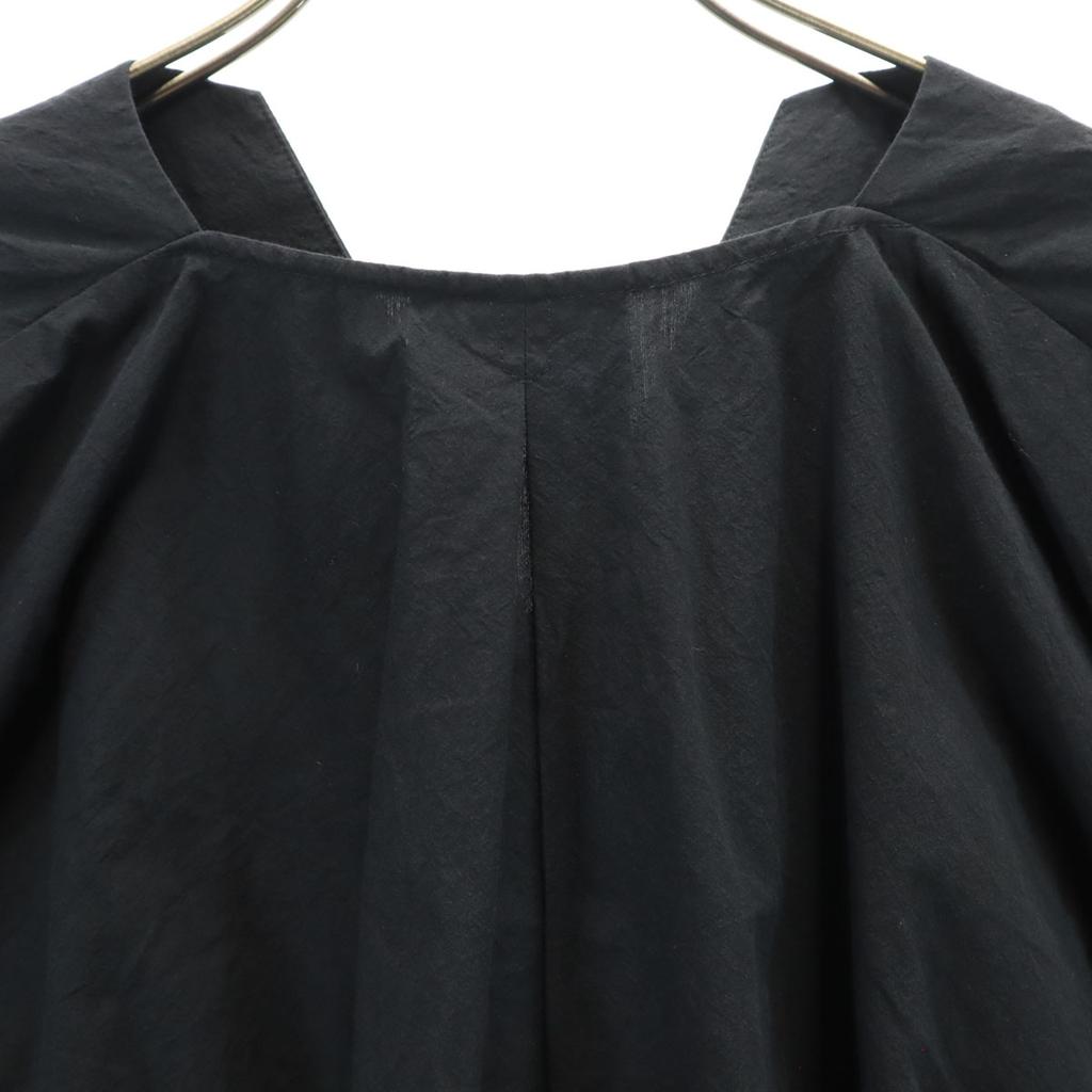 Mila Owen Short Sleeve V Neck Blouse Black Pullover Women Used