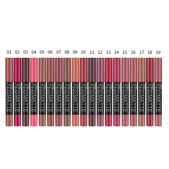 DNM 19 Color Mist Matte Moisturizing Lipstick Non Sticky Waterproof Cosmetic