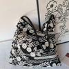 Chinese style shoulder underarm bag French retro embroidered cloth bag mini hand bag tote bag