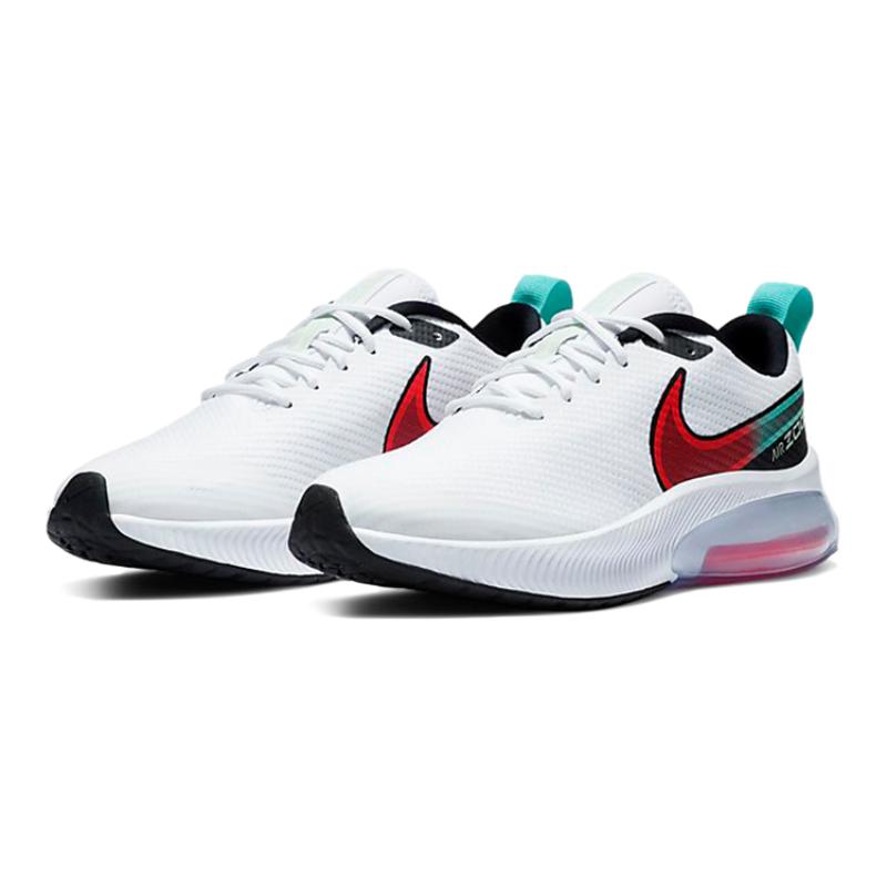 Nike Air Zoom Arcadia Cushioning Abrasion Resistant Breathable Low Top Kids' Running Shoes White Red Green Sneakers DA1242-101