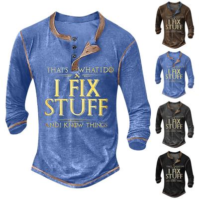 Men's Shirt T-Shirts Graphic Cartoon Clothing 3D Print Casual Wear Long Sleeve Printed Fashion Design Comfortable