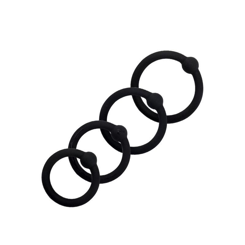 3/4 Pcs Penis Rings Cock Rings Sleeve Delay Ejaculation Silicone Beaded Time Lasting Erection Sex Toys for Men Adult Games