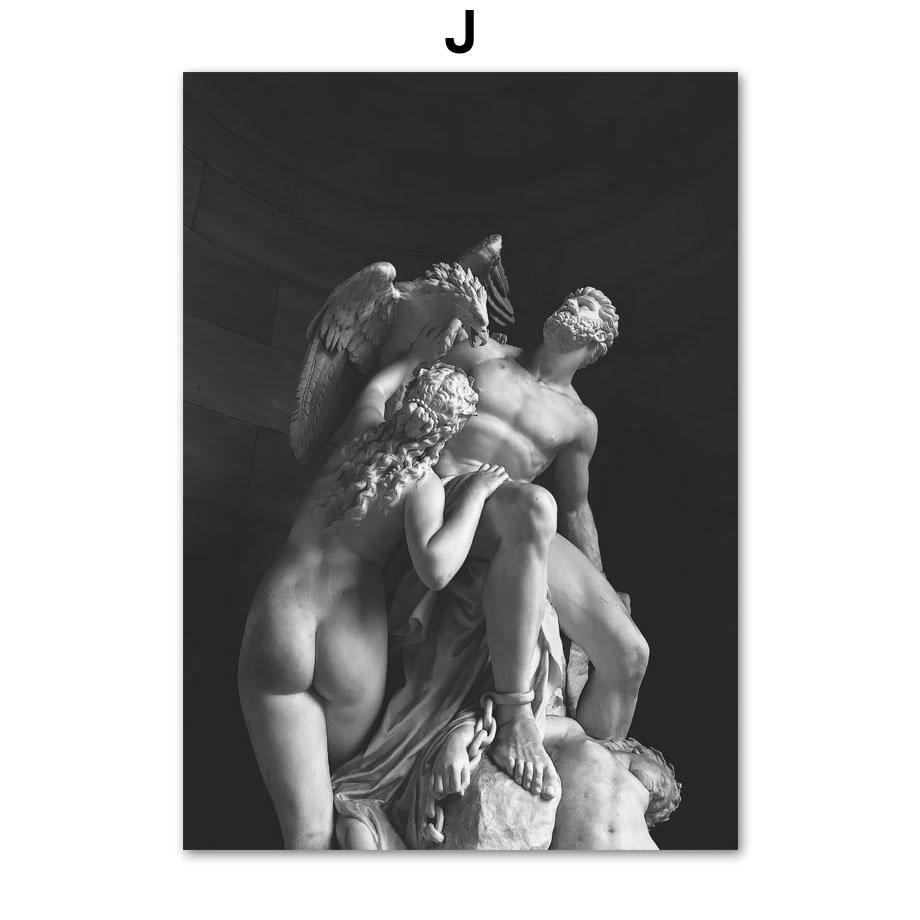 

Скульптуры древнегреческих богов, статуя Давида, настенная живопись на холсте, плакаты на скандинавскую тему и принты, настенная картина для декора гостиной 40X60cm No Framed