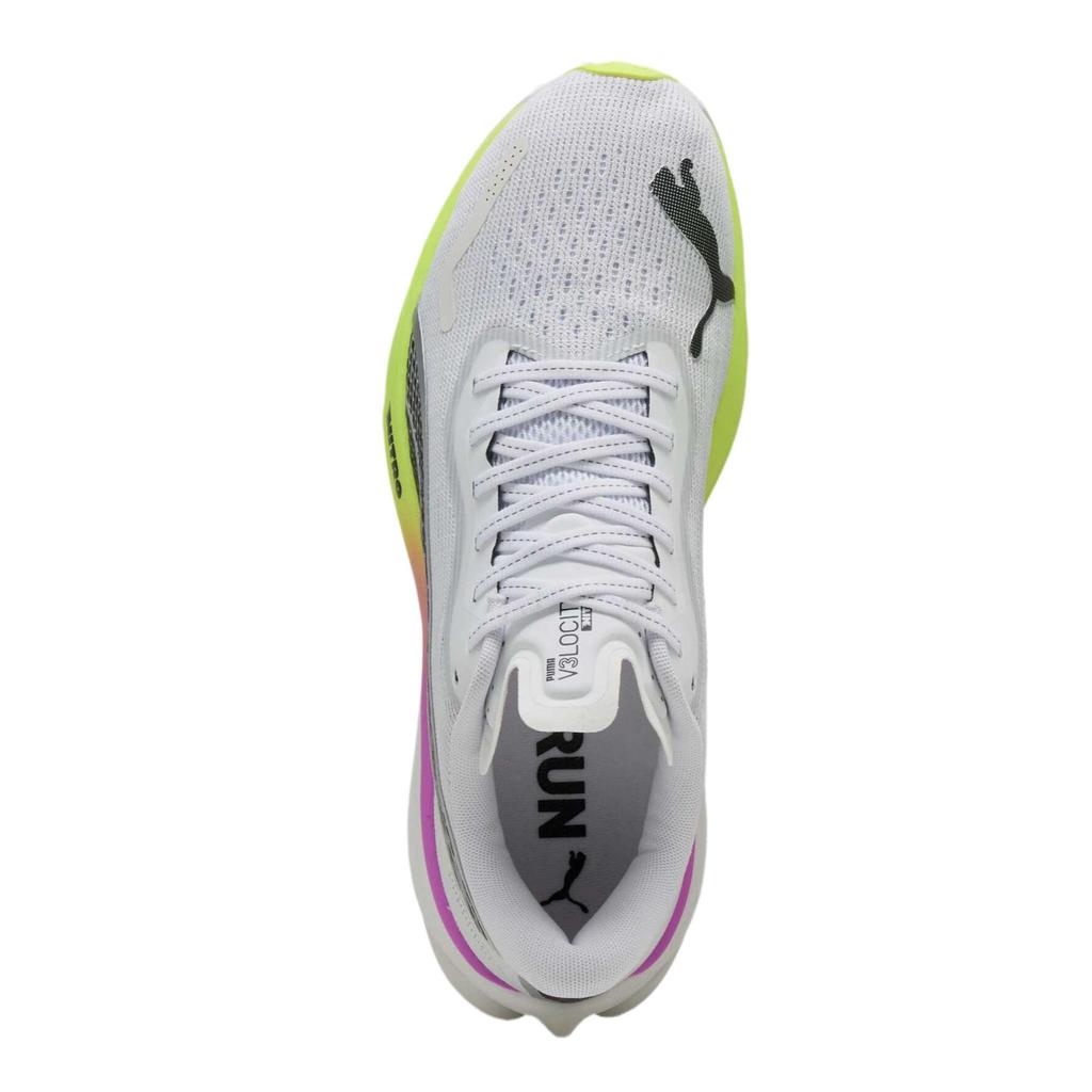 Puma Velocity Nitro 3 White Pure Magenta Yellow Alert Men Sneakers 377748-19