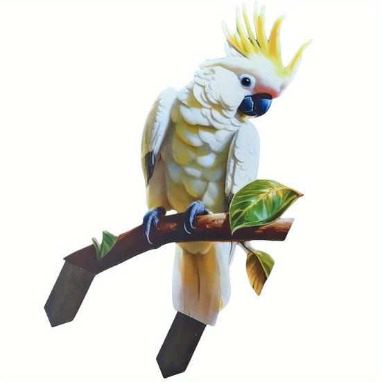 Parrot Garden Stake for Outdoor Acrylic Cockatoo Yard Decoration