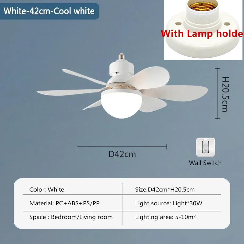 Mordene LED-Ventilatorleuchten 42/52CM Drei Gänge Einstellbarer Deckenventilator für Wohnzimmer Schlafzimmer Arbeitszimmer Hotel Restaurant Innenleuchten