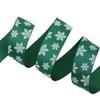 (10 meters/lot) 1" (25mm) Red printed White snowflake Grosgrain Ribbon christmas gift ribbons