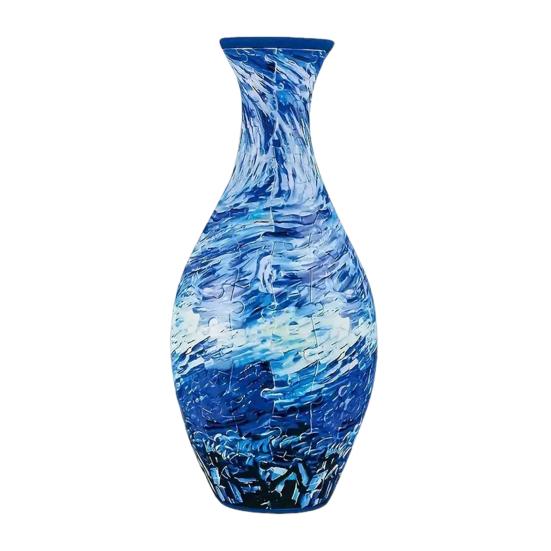 160 ks/sada 3D puzzle váza DIY ručně vyráběná modrobílá keramická mořská loď