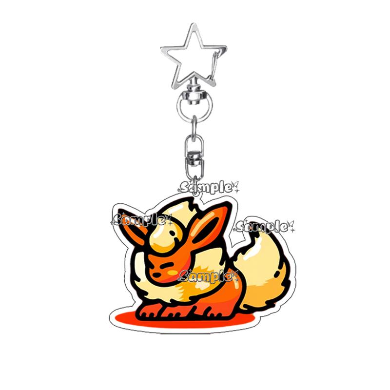 

Acrylic Keychain Anime Cartoon Eevee Umbreon Sylveon Espeon Bulbasaur Anime Game Collection Double-sided Printed Pendant Charms about 5cm