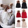 Stylish Comfortable And Stretchable Winter Mum And Baby Matching Knitted Beanie Hats