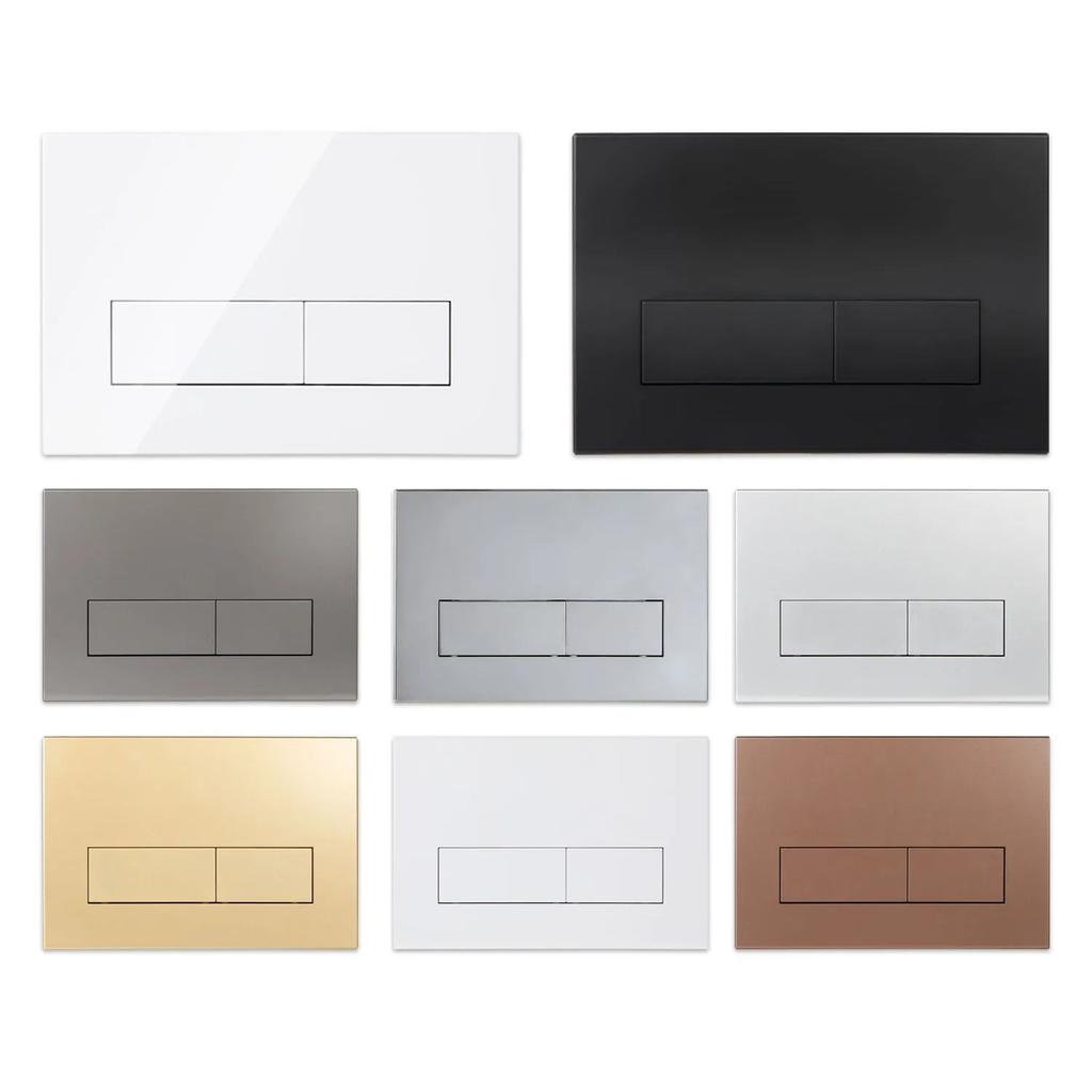 Dual Flush Plate Compatible with Geberit Sigma 01 20 30 UP300 & UP320 Series Solid Color Panel with Concealed Toilet Tank Parts