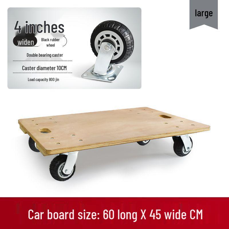 Robuster hölzerner Schildkröten-Auto-Wagen mit leisen Universalrädern