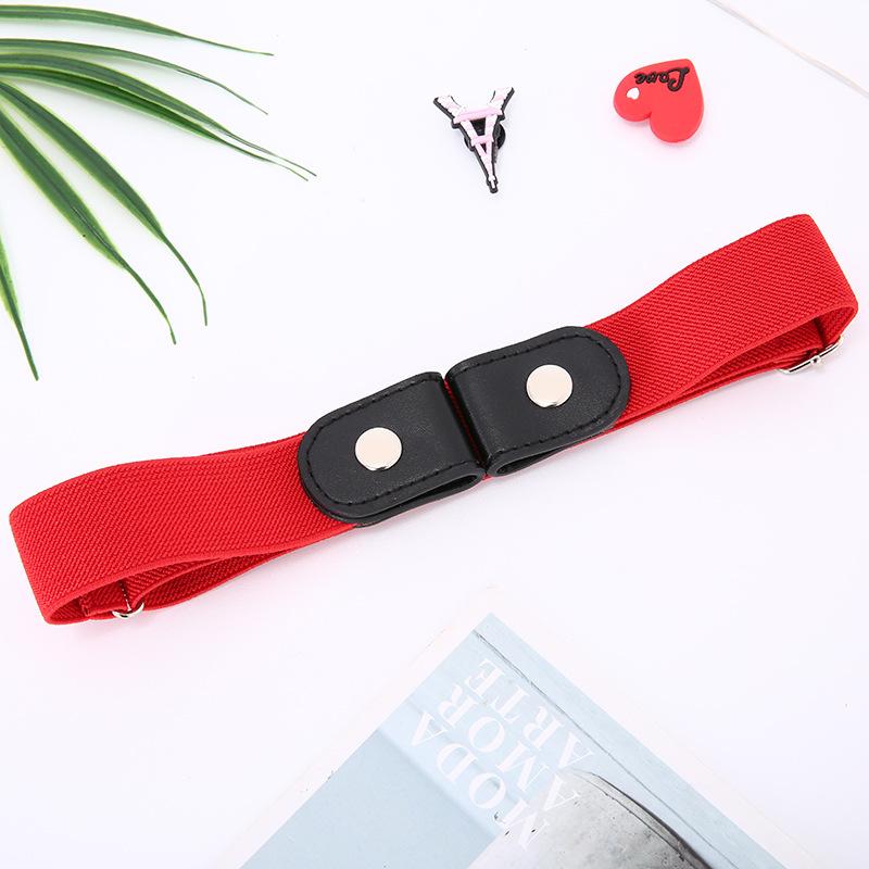New No Buckle Stretch Buckless Belt Invisible Elastic Waist Belt Unisex for Jeans Pants, Lazy Belts for Women Men