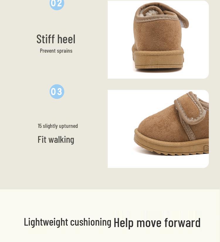 Warm Suede Snow Boots for Toddlers - Unisex, Plus Velvet, Ages 1-6