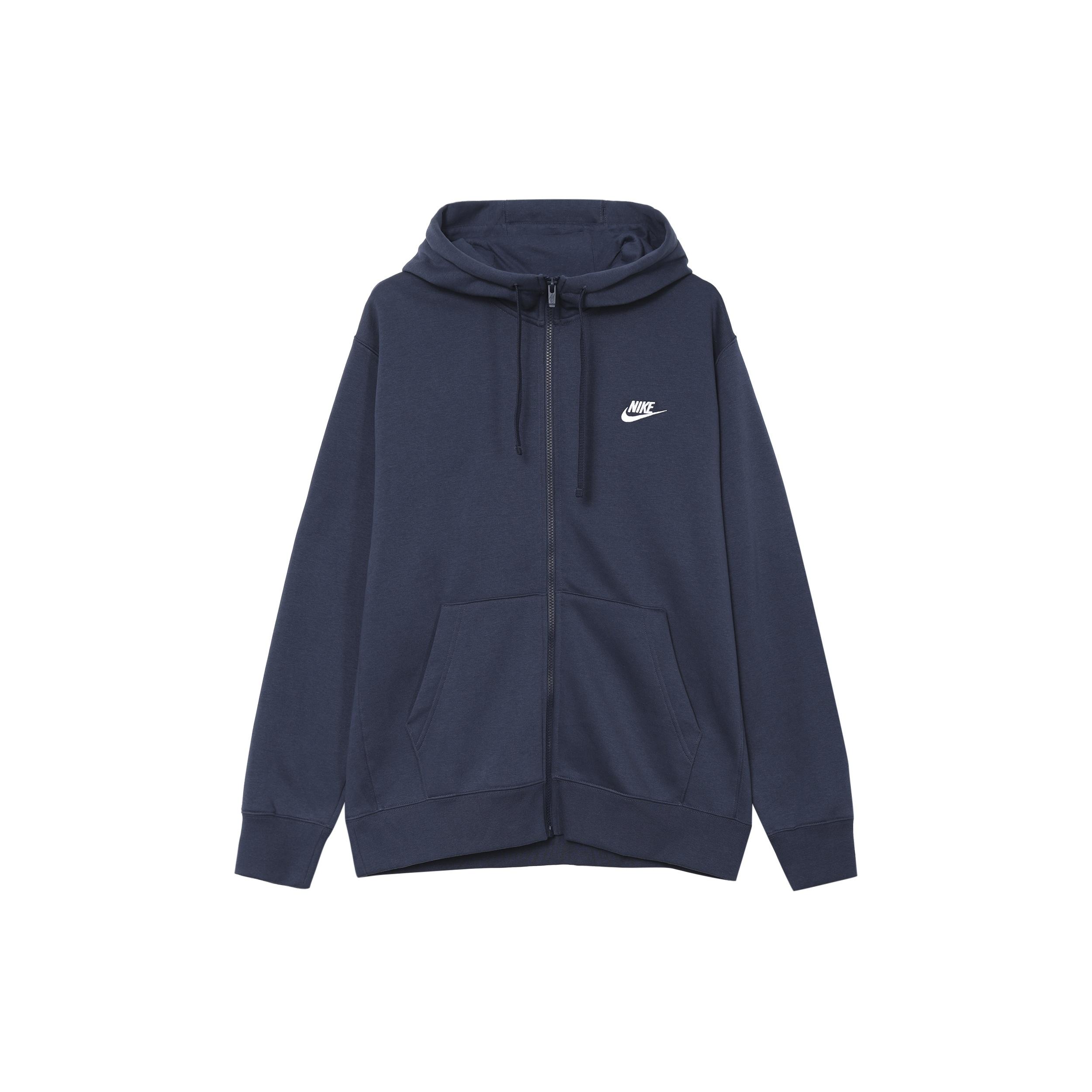 Nike Sportswear Club Fleece Full-Zip Hoodie Blue Men s BV2646-410 M