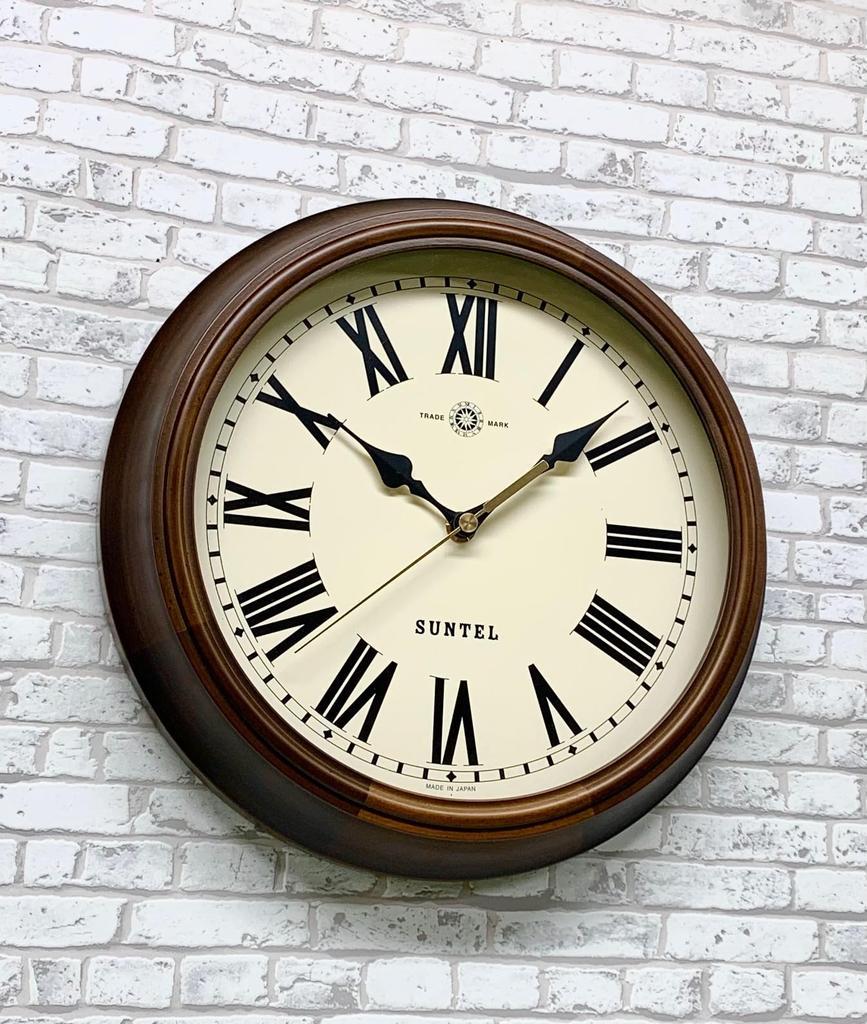 Santell Japanische Retro-Funkwanduhr (Antike funkgesteuerte Wanduhr) DQL714-R