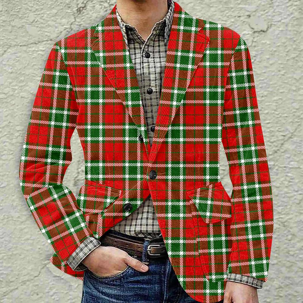 Herr Tryckt Manchester Varm Fickkavaj Kofta Herr Casual Kostym