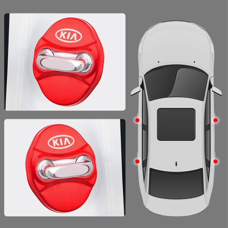 Stainless Steel Car Covers Door Lock Protecting Cover For Kia Rio Ceed Sportage Cerato Soul Sorento K2 K5 Picanto Optima