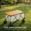 Camping Cart Tabletop Foldable Board Wood-Grain for Stalls, Campers
