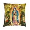 Virgin Of Guadalupe Square Pillow Cover Home Decorative Mexico Catholic Virgin Mary Cushion Cover Throw Pillow for Car Printing