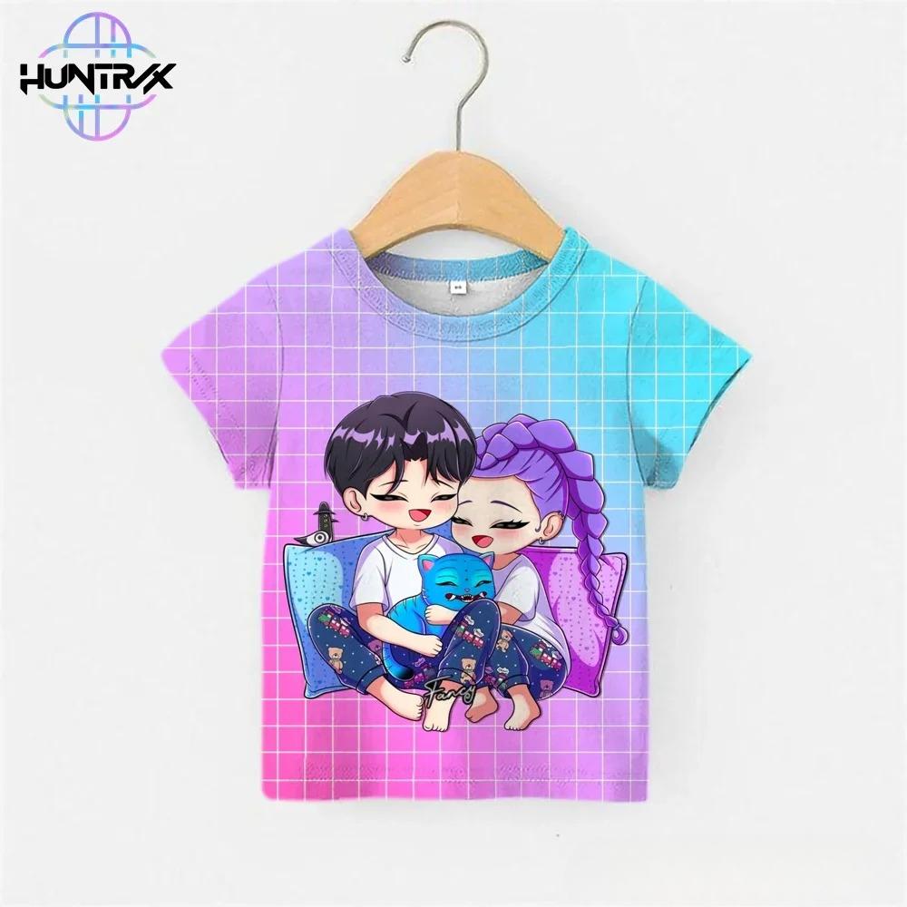 T-Shirts Girls Casual Fashion Cartoon Printed Short Sleeve Kids Comfort Girl T-Shirt Clothing Top