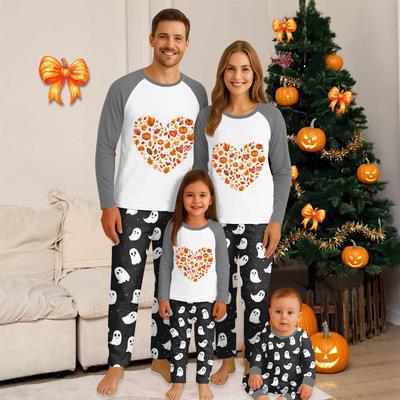 Halloween Day  Prints Family Matching Long Sleeve Tops+Pants Set Family Matching Sets