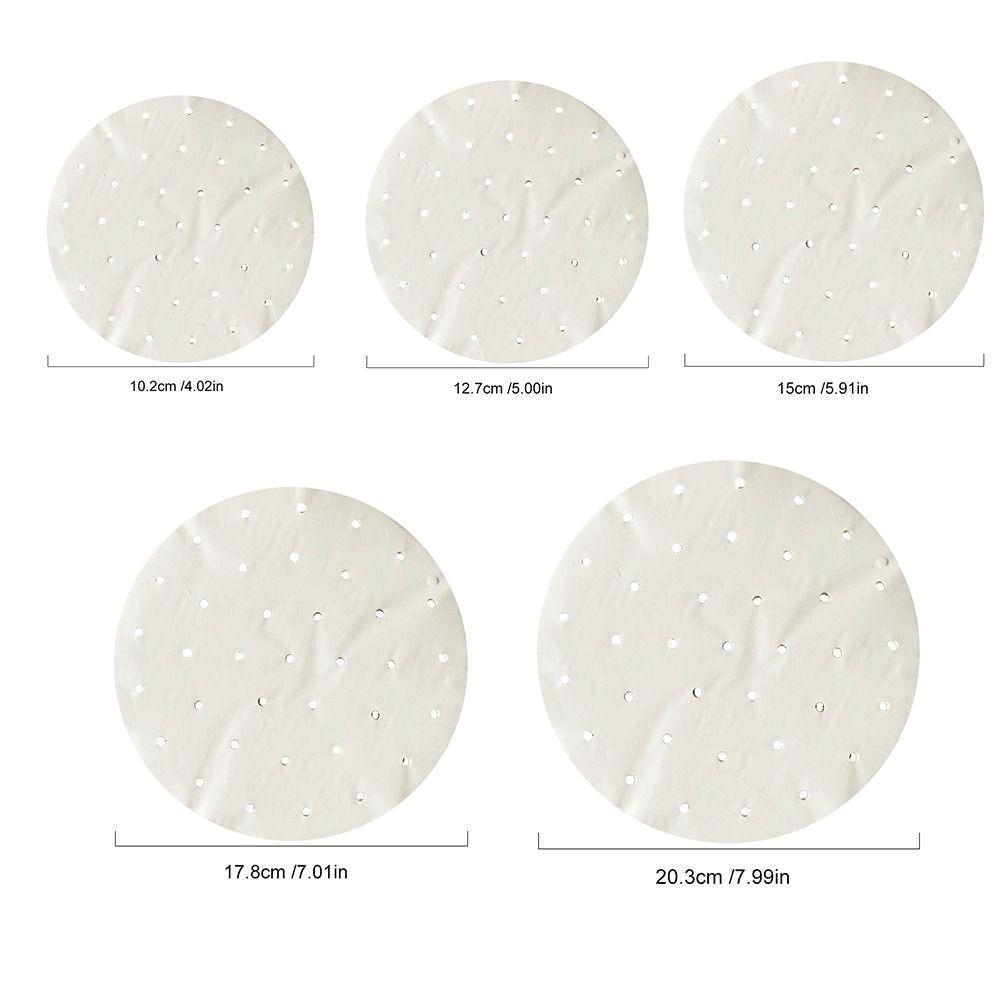 100Pcs New 4/5/6/7/8in Steamer Paper Disposable Round Buns Pastries Non-stick Paper Bread Bakery Paper Kitchen Cooking Tools