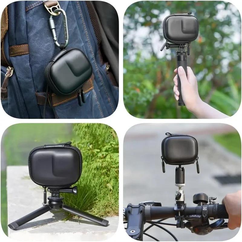 Shockproof Anti-scratch Hard Shell Carrying Case for DJI Osmo Action 6 5 Pro 4 3 Portable Action Camera Accessory with Carabiner