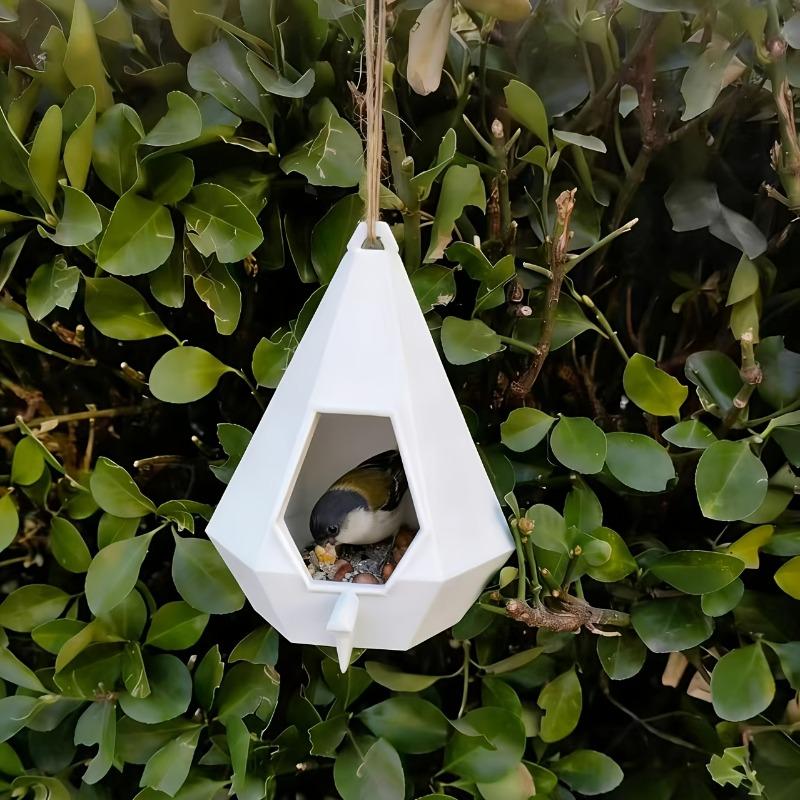 

1pc Cyberpunk Style Bird Feeder, 3-Door & Single-Door Plastic, Lightweight Outdoor Garden Birdhouse in Black & Green Bird Feeder