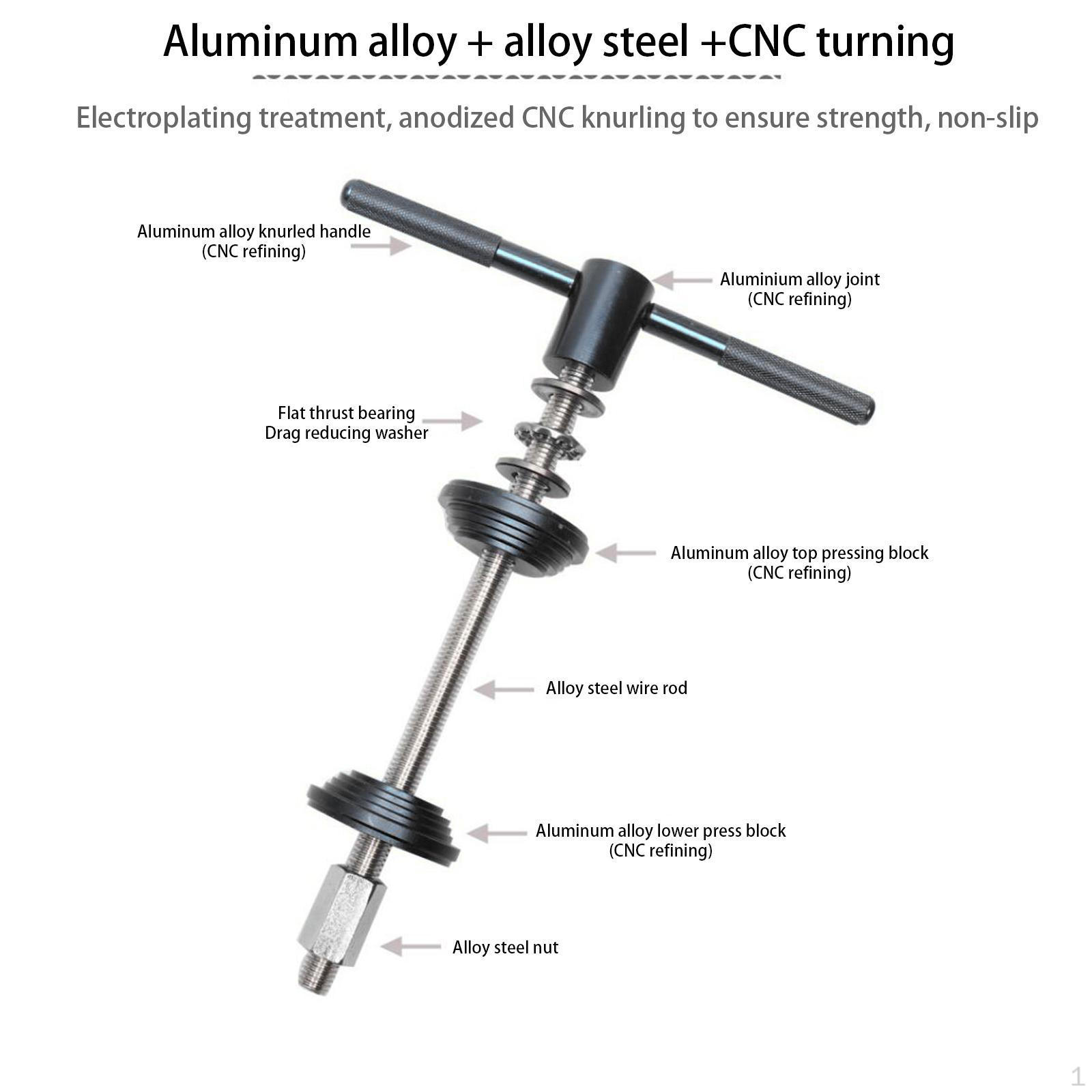 

Инструмент для прессования велосипедной гарнитуры, аксессуары для подшипников, прочный, портативный, профессиональный для горных велосипедов чёрный