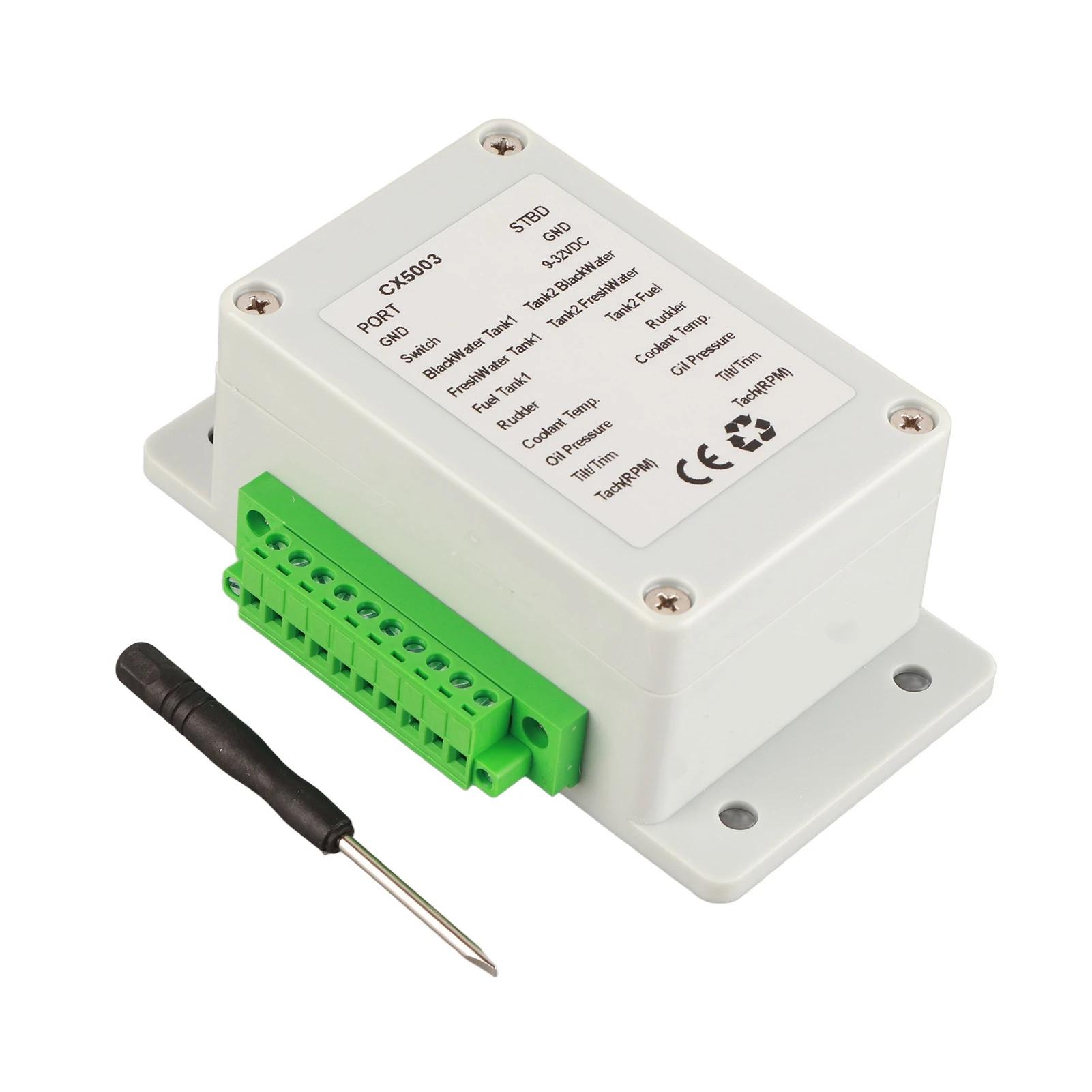 

9‑32V Converter Box Convert Sensor Singal to NMEA2000 IP67 Waterproof for Boat Yacht Boat NMEA2000 Converter Boat Accessory бежевий