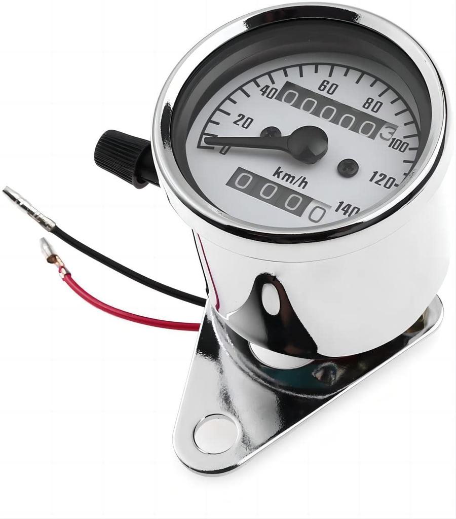 Speedometer, Motorcycle, General Purpose, Mechanical, Maximum Speed Display, 140 km/h, Mini Speedometer, 12 V,