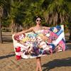 K-Kagamine-Len Microfiber Printed Beach Towel Mountain Climbing Yoga Beach Swimming Running Absorbent Soft Towel