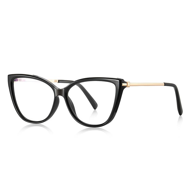 Anti Blue Light Cat Eye Transparent Green Reading Glasses Women Spring Hinge Hyperopia Eyeglasses Fashion Computer Eyewear