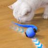 Interaktives Katzen-Rollball-Spielzeug, durch Berührungsbewegung aktivierter Smart Ball mit 3 Modi, über USB wiederaufladbar, automatisch bewegliches Ballspielzeug für Katzen im Innen- und Außenbereich