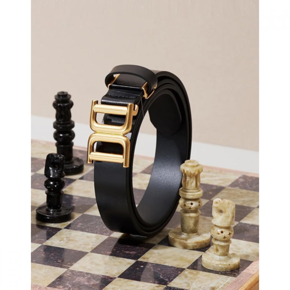 Daks Women Black Cowhide Metallic Buckle Belt 25mm Dbbe6f793bk