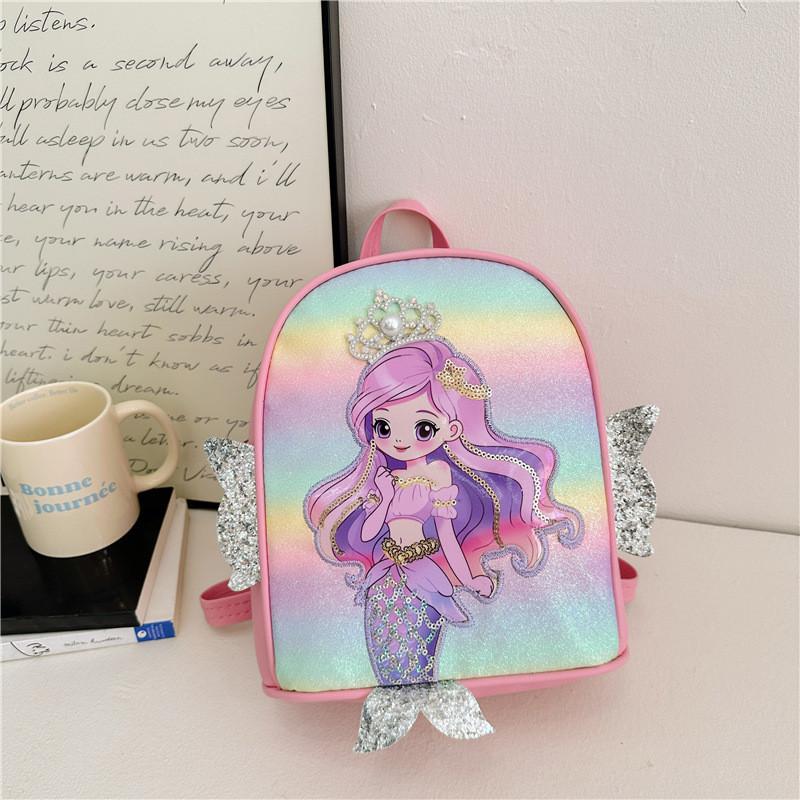 Adorable Mini Mermaid Backpack For Kids With Sparkling Sequins And Comfortable Design